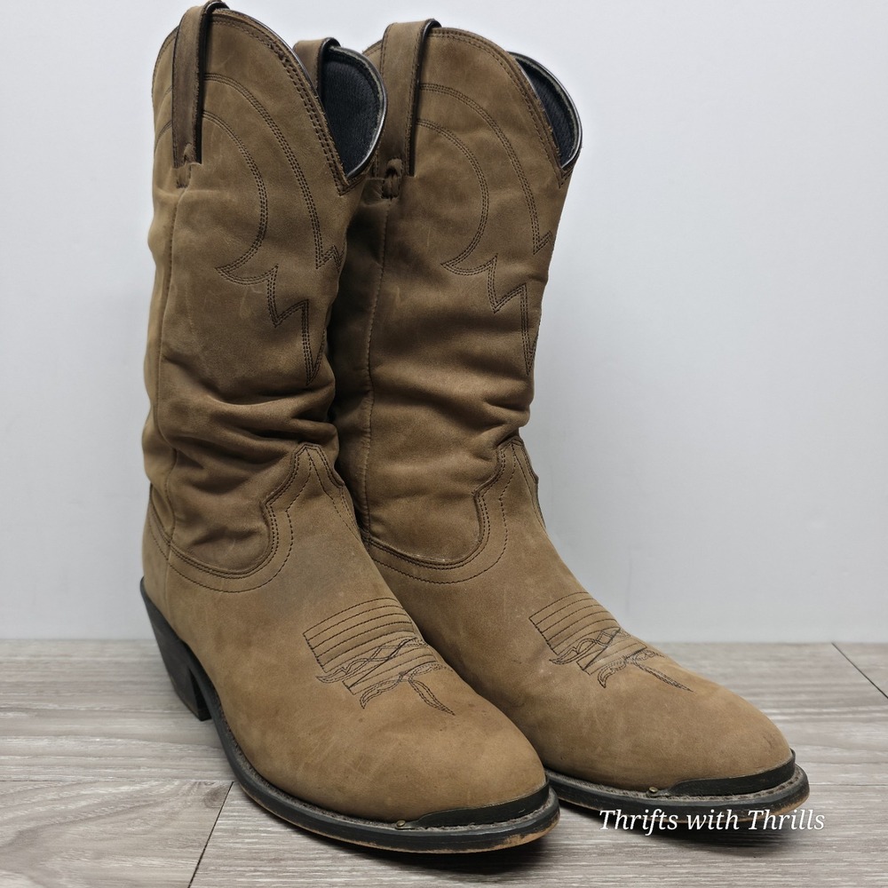 Road Wolf Slouch Brown Cowgirl Boots - Women's Size 6 M‎  - Style 2232